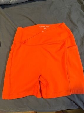 ❣️5 for $100 BLOGILATES High-Waist Bike Shorts in Bright poppy - XS